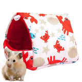 Hamster Cozy House Funny Crab Pattern Nest With No Shedding Hamster Accessories For Golden Silk Bear Hamsters Dwarf Hamsters