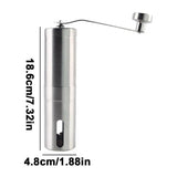 Hand Coffee Grinder Portable Stainless Manual Coffee Mill Adjustable Detachable Hand Crank Coffee Grinder Espresso Grinder