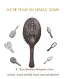 Hand carved wooden paddle hair brush/ sexy  airbag massage comb with wood bristle