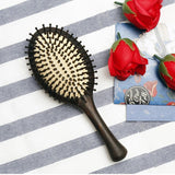 Hand carved wooden paddle hair brush/ sexy  airbag massage comb with wood bristle
