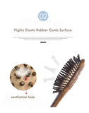 Hand carved wooden paddle hair brush/ sexy  airbag massage comb with wood bristle