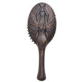 Hand carved wooden paddle hair brush/ sexy  airbag massage comb with wood bristle