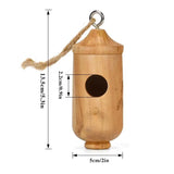 Hang Hummingbird Nesting House Wood Nest For Humming Bird Outside Reusable Wooden Hummingbird House Not Easy To Deform For