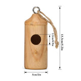 Hang Hummingbird Nesting House Wood Nest For Humming Bird Outside Reusable Wooden Hummingbird House Not Easy To Deform For