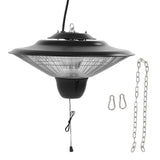 Hanging Patio Heater IP23 Waterproof Outdoor Ceiling Electric Heater Silent Operation 3S Heating EU 220V 1500W