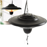 Hanging Patio Heater IP23 Waterproof Outdoor Ceiling Electric Heater Silent Operation 3S Heating EU 220V 1500W