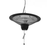 Hanging Patio Heater IP23 Waterproof Outdoor Ceiling Electric Heater Silent Operation 3S Heating EU 220V 1500W