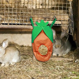 Hay Feeder Tote Bag Rabbit Food Dispensers Bag Single Holes Hang Hay Feeding Bag Hay Feeder Storage For Pet Pigs Guinea Pigs