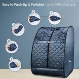 3L 1000W Portable Steamer Sauna Foldable Lightweight Steam Generator for Home Bath Spa with Protection Bag & Chair Body Slimming