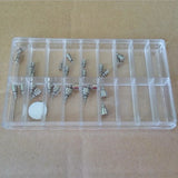 26Pcs/Box Stainless Steel Silver Classical Drive In Watch Pusher Button Crown Set Replacement Repair Parts For Watchmakers