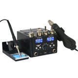 8586D  LED Digital Soldering Station 2 IN 1 Hot Air Gun Rework Station Electric Soldering Iron For Phone PCB IC SMD BGA Welding
