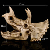 Dinosaur Skull Resin Sculpture Model Triceratops Skeleton Statue Home Bar Teaching Animal Crafts Art Decoration Children Gift