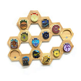 Wooden Hexagon Medals Storage Shelf Racks Medal Album for Households Bedroom Decoration Homes Decorative Accessories
