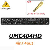 Original Authentic BEHRINGER U-PHORIA UMC404HD professional studio-grade USB Audio interface external sound card Live recording