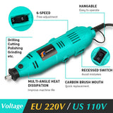 Tungfull Electric Drill Dremel Grinder Engraver Pen Mini Drill Variable Speed Rotary Tool Grinding Machine Electric Hand Drill