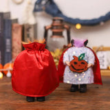 Headless Pumpkin Doll Halloween Headless Pumpkin Dolls Creative Sequined Handmade Pumpkin Cute Ghost Doll Horrific Doll Ornament