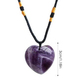 Heart Pendant Necklace Natural Heart Pendant Retro Crystal Necklace Gift Crystal Jewelry Heart Necklace For Carnivals Proms