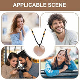Heart Pendant Necklace Natural Heart Pendant Retro Crystal Necklace Gift Crystal Jewelry Heart Necklace For Carnivals Proms