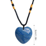 Heart Pendant Necklace Natural Heart Pendant Retro Crystal Necklace Gift Crystal Jewelry Heart Necklace For Carnivals Proms