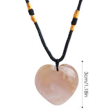 Heart Pendant Necklace Natural Heart Pendant Retro Crystal Necklace Gift Crystal Jewelry Heart Necklace For Carnivals Proms