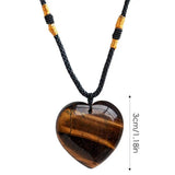 Heart Pendant Necklace Natural Heart Pendant Retro Crystal Necklace Gift Crystal Jewelry Heart Necklace For Carnivals Proms