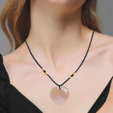 Heart Pendant Necklace Natural Heart Pendant Retro Crystal Necklace Gift Crystal Jewelry Heart Necklace For Carnivals Proms