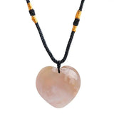 Heart Pendant Necklace Natural Heart Pendant Retro Crystal Necklace Gift Crystal Jewelry Heart Necklace For Carnivals Proms