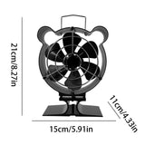 Heat Powered Stove Fan Heat Protective Cover Woodstove Fan Heat Powered Non Electric 5-Leaf Ecofan for Wood/Log Burner/Fireplace