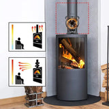Heat Powered Stove Fan Heat Protective Cover Woodstove Fan Heat Powered Non Electric 5-Leaf Ecofan for Wood/Log Burner/Fireplace