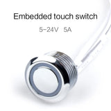 1 PC Stepless Dimming Waterproof Metal Touch Button Switch DC 5V 12V -24V LED Touch Switch