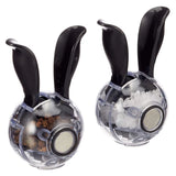 Salt and Pepper Grinder Mini Manual Spice Grinder Multifunctional Kitchen Tools Black Rabbit Ears Design Abrader