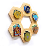 Wooden Hexagon Medals Storage Shelf Racks Medal Album for Households Bedroom Decoration Homes Decorative Accessories
