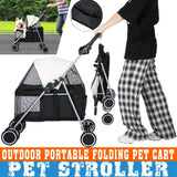 High Quality 4 Wheels Pet Stroller Dog Cat Travel Modern Spring Damping Design Forepart Reticulation Pet Supplies Carriers