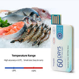 High-precision 60 Days Digital USB Temperature Data Logger Indicator Lamp Alarm for Warehouse Storage Refrigerated Transport Etc