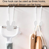 Hook Over Door No Drilling Hook Holder Over The Door Multi-Functional Metal Rack Hanger For Kitchen Bedroom Living Room Bathroom