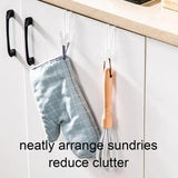 Hook Over Door No Drilling Hook Holder Over The Door Multi-Functional Metal Rack Hanger For Kitchen Bedroom Living Room Bathroom
