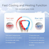 Hot Cold Hammer Ultrasonic Cryotherapy Facial Lifting Vibration Massager LED Photon Shrink Pores Ultrasound Eye Skin Care Device