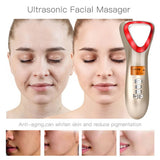 Hot Cold Hammer Ultrasonic Cryotherapy Facial Lifting Vibration Massager LED Photon Shrink Pores Ultrasound Eye Skin Care Device