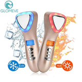 Hot Cold Hammer Ultrasonic Cryotherapy Facial Lifting Vibration Massager LED Photon Shrink Pores Ultrasound Eye Skin Care Device