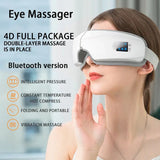 Hot Compress 4D Eye Massager Air Pressure Kneading Bluetooth Music Relieve Eye Fatigue Vibration Foldable Eye Care Relax Device