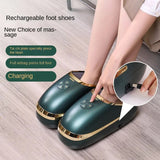 Hot Compress Dispel Cold Foot Massage Shoes Full Air Bag Wrapped Feet Massager Heat Electric Foot Massage Foot Therapy Machine