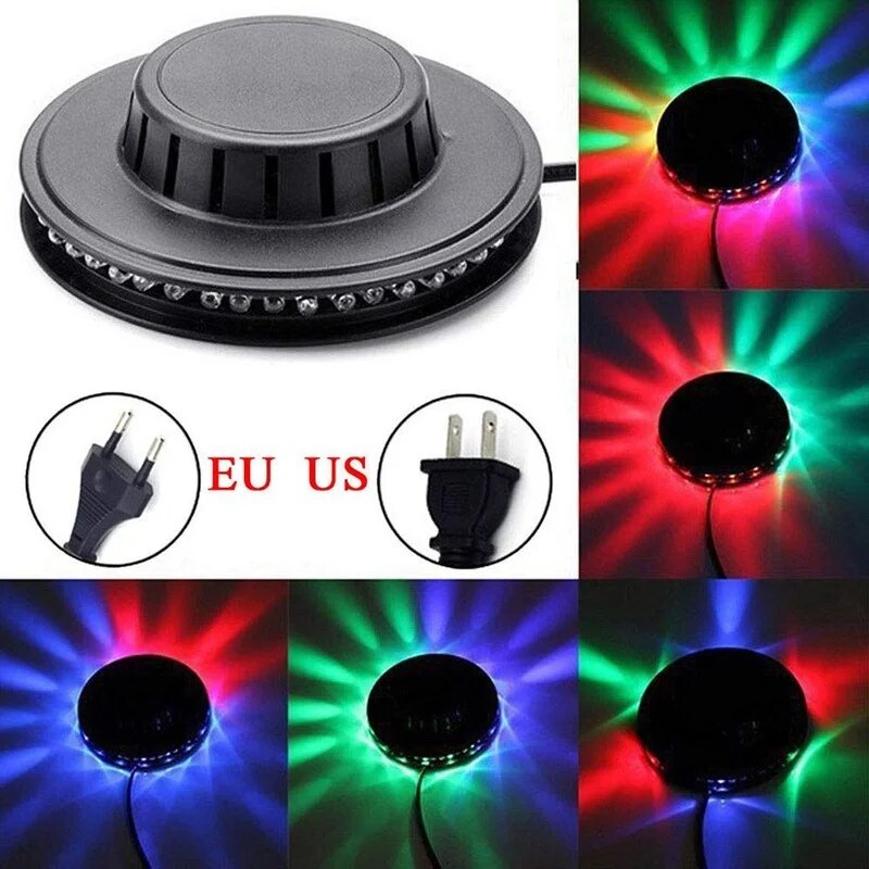 Hot Mini 48 LEDs 8W RGB Sunflower Laser Projector Lighting Disco Wall Stage Light Bar DJ Sound Background Christmas Party Lamp
