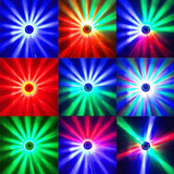 Hot Mini 48 LEDs 8W RGB Sunflower Laser Projector Lighting Disco Wall Stage Light Bar DJ Sound Background Christmas Party Lamp