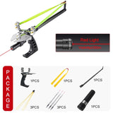 Hunting Fish Straight Rod Precision Telescopic Catapult Slingshot with Laser Fishing Reel High Power Shooting Outdoor Tools