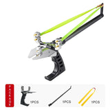 Hunting Fish Straight Rod Precision Telescopic Catapult Slingshot with Laser Fishing Reel High Power Shooting Outdoor Tools