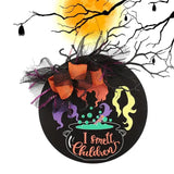 I Smell Children Pendant Wooden Door Hangers Wreath Decorative Wreath Front Door Hanging Signs With Lanyard Halloween Ornament