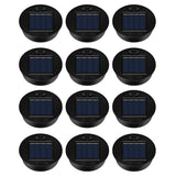12 Pack Replacement Solar Light Parts Solar Light Replacement Tops Waterproof LED Solar Panel Lantern Lid Light Outdoor