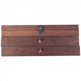 NEW ARRIVAL 34 Grid Walnut Pen Storage Case Luxury 3 Layer Pen Display Organizer Transparent Window Fountain Box Pen-Collection