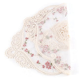 NEW ARRIVAL 2Pcs Vintage Oval Lace Table Placemats Exquisite Flower Embroidered Doilies Vase Mat 12.2 X 16.9 Inch