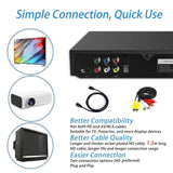 DVD Player 1080P HD Home DVD Player Box for TV All Region Free DVD CD-Disk Player AV-Output EVD Player--EU Plug